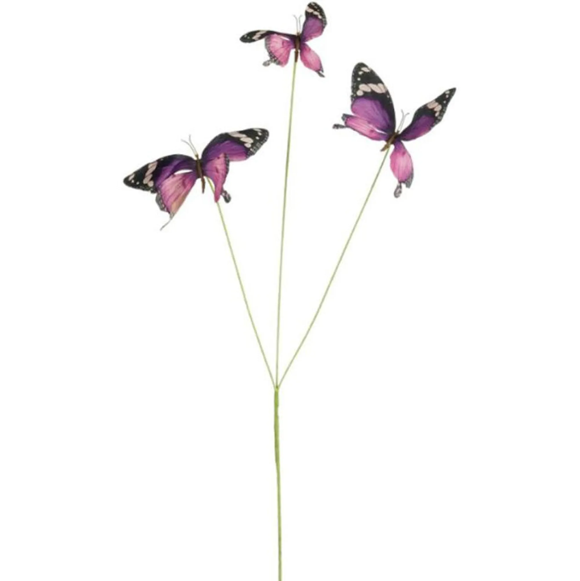 Mica Decorations Kunstplanten En Kunstbloemen>Tak vlinder paars 75 cm