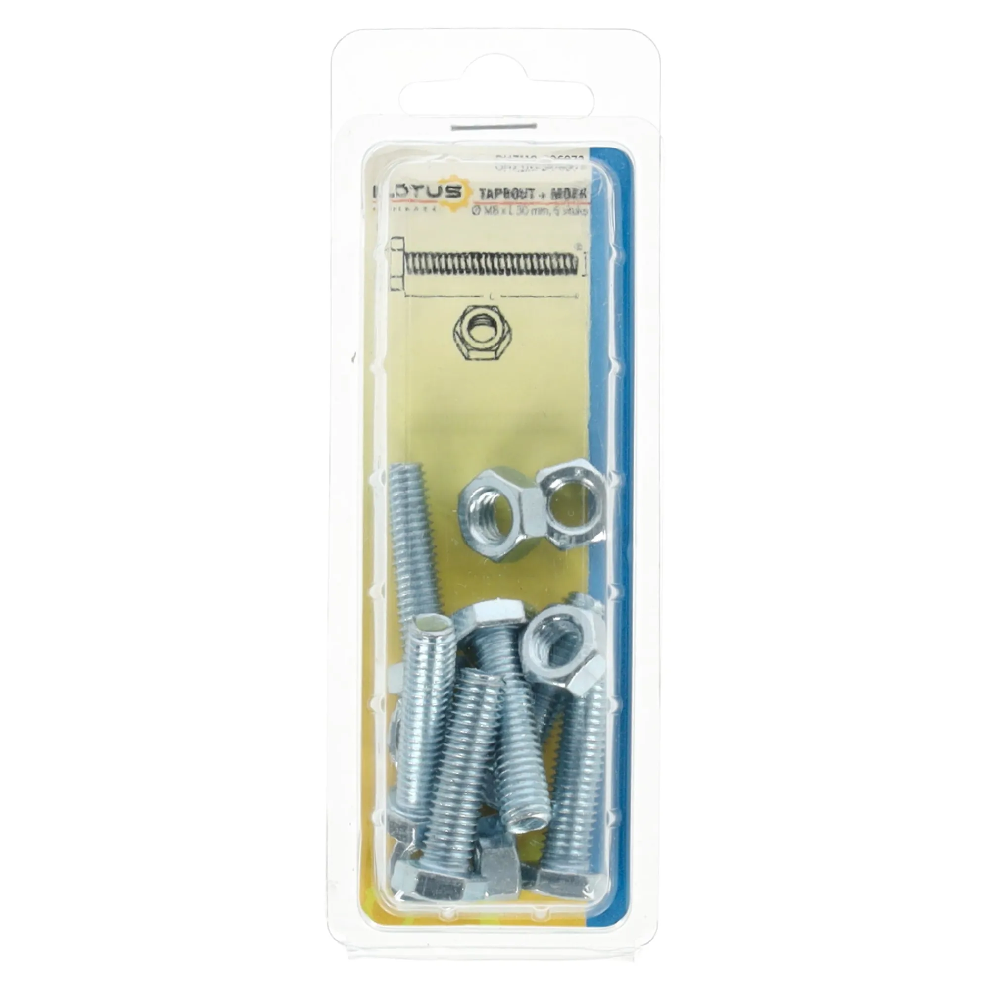 Lotus Bouw>Tapbout met moer M8 x 30 mm 6st.