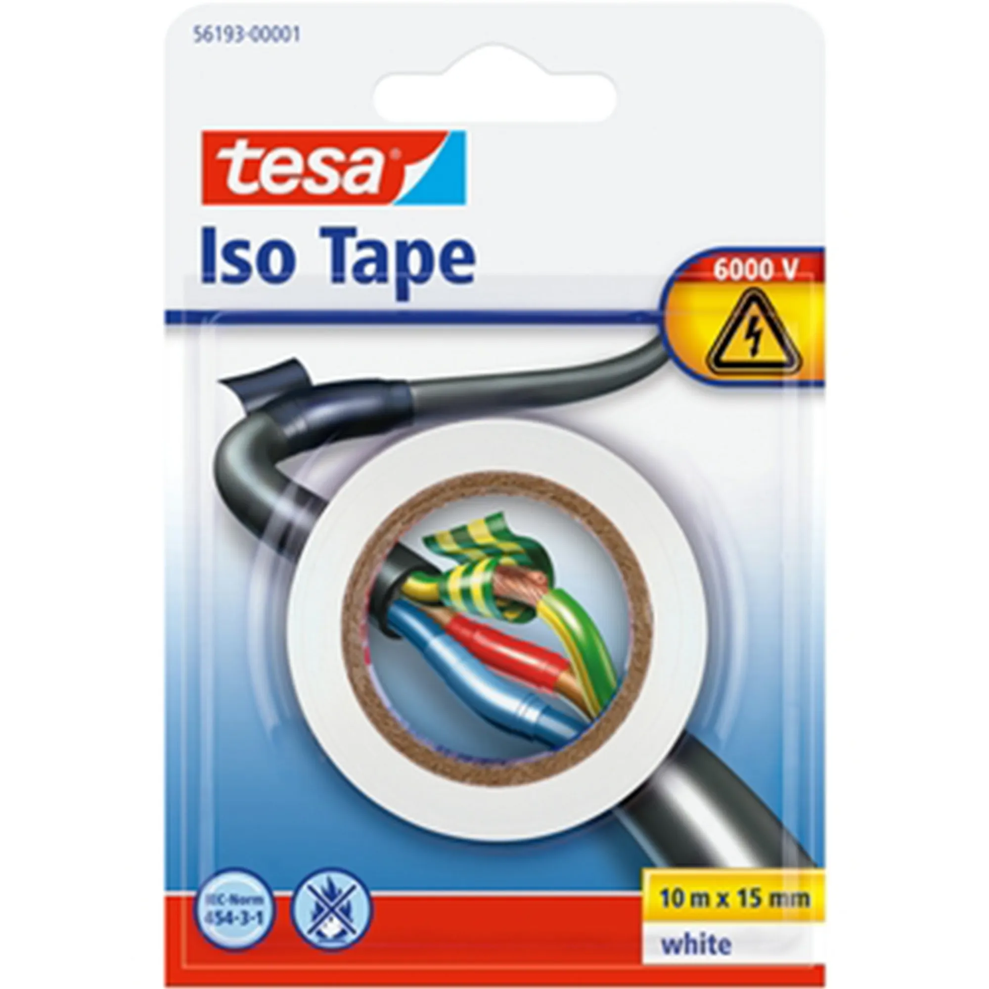 Tesa Bouw>Tape elektrisch isolatie wit 10M
