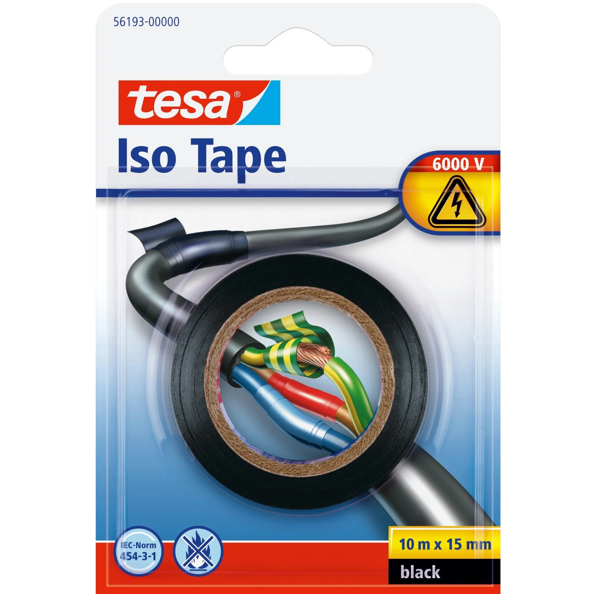 Tesa Bouw>Tape elektrisch isolatie zwart 10M