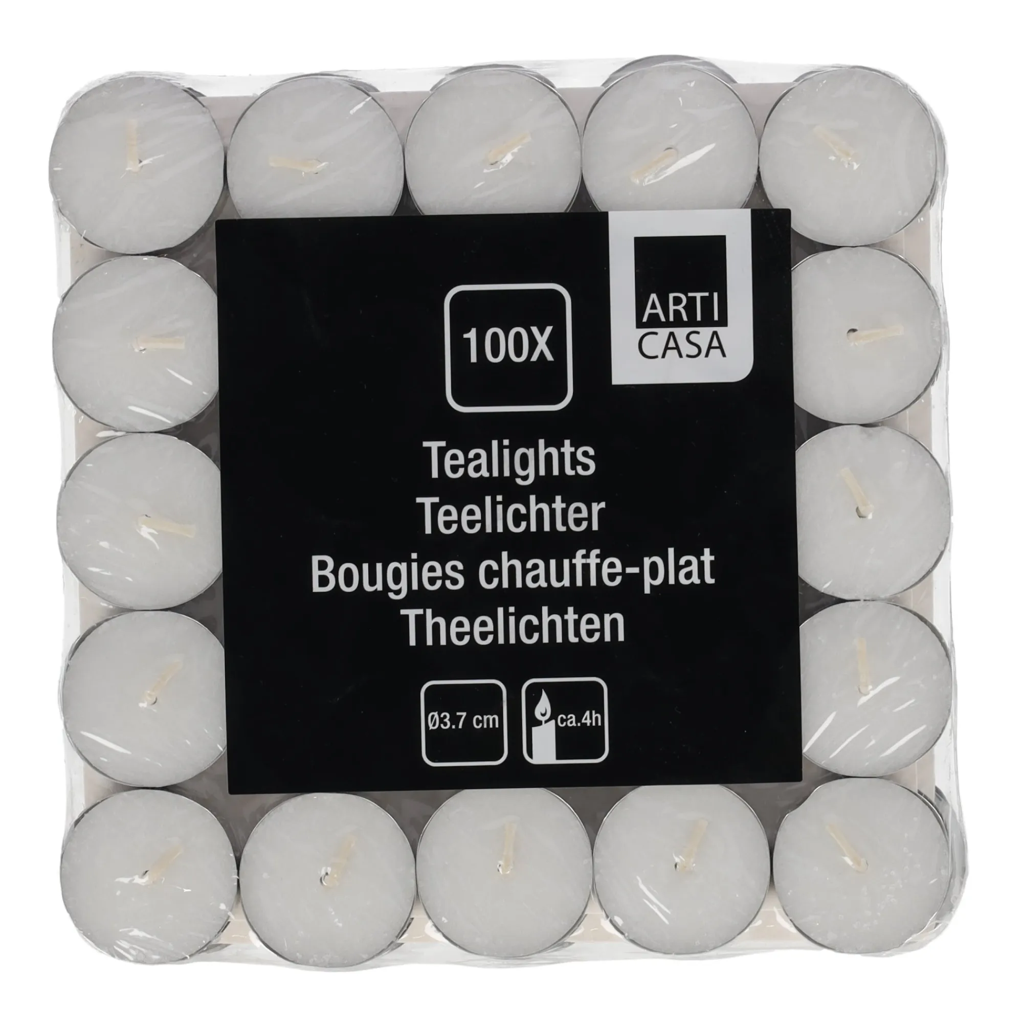 Arti Casa Kaarsen>Theelicht 4H 100 stuks