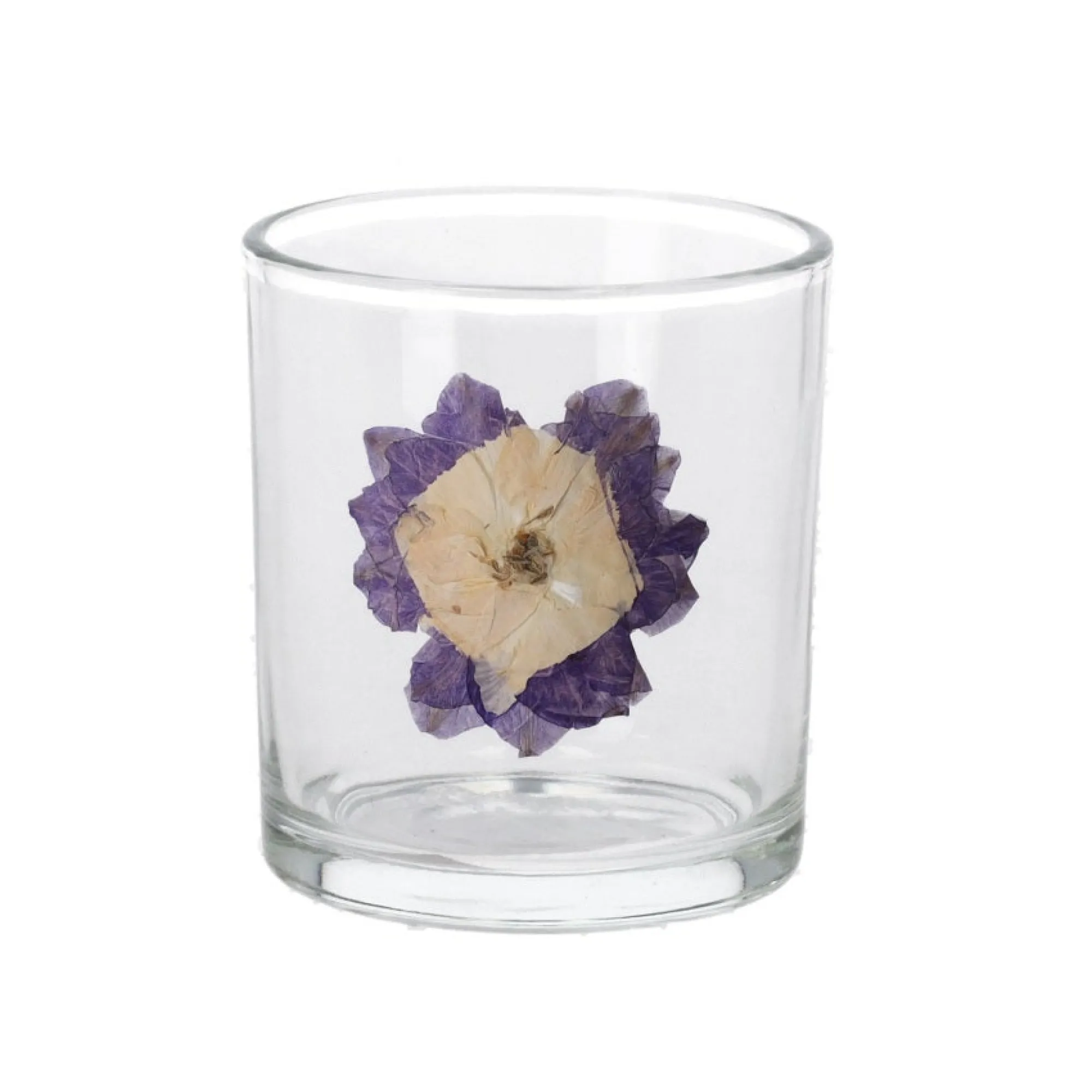 O'malley Kaarsen>Theelichthouder glas bloem 8 cm