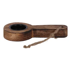 O'malley Kaarsen>Theelichthouder lepel hout 25 cm