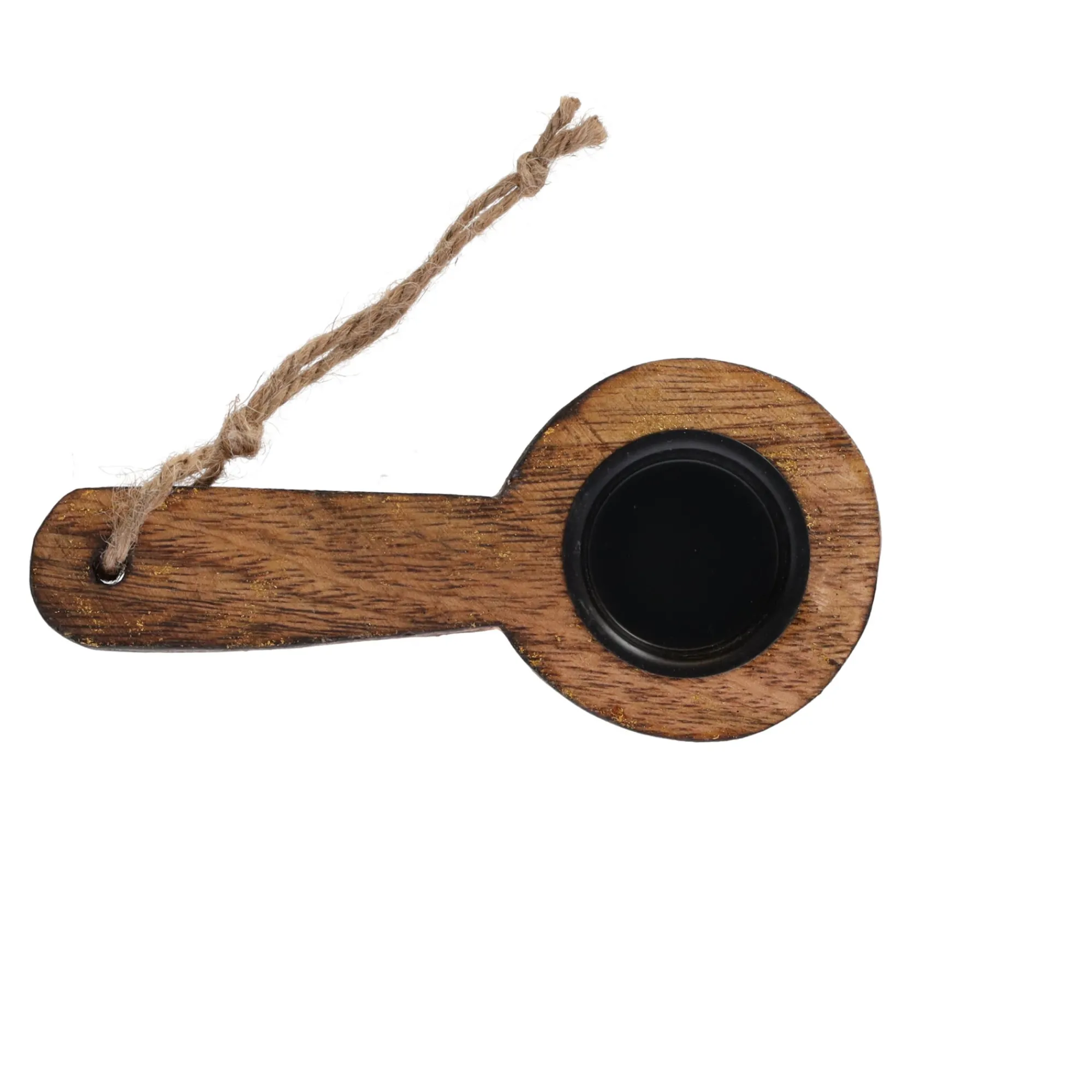 O'malley Kaarsen>Theelichthouder lepel hout 25 cm