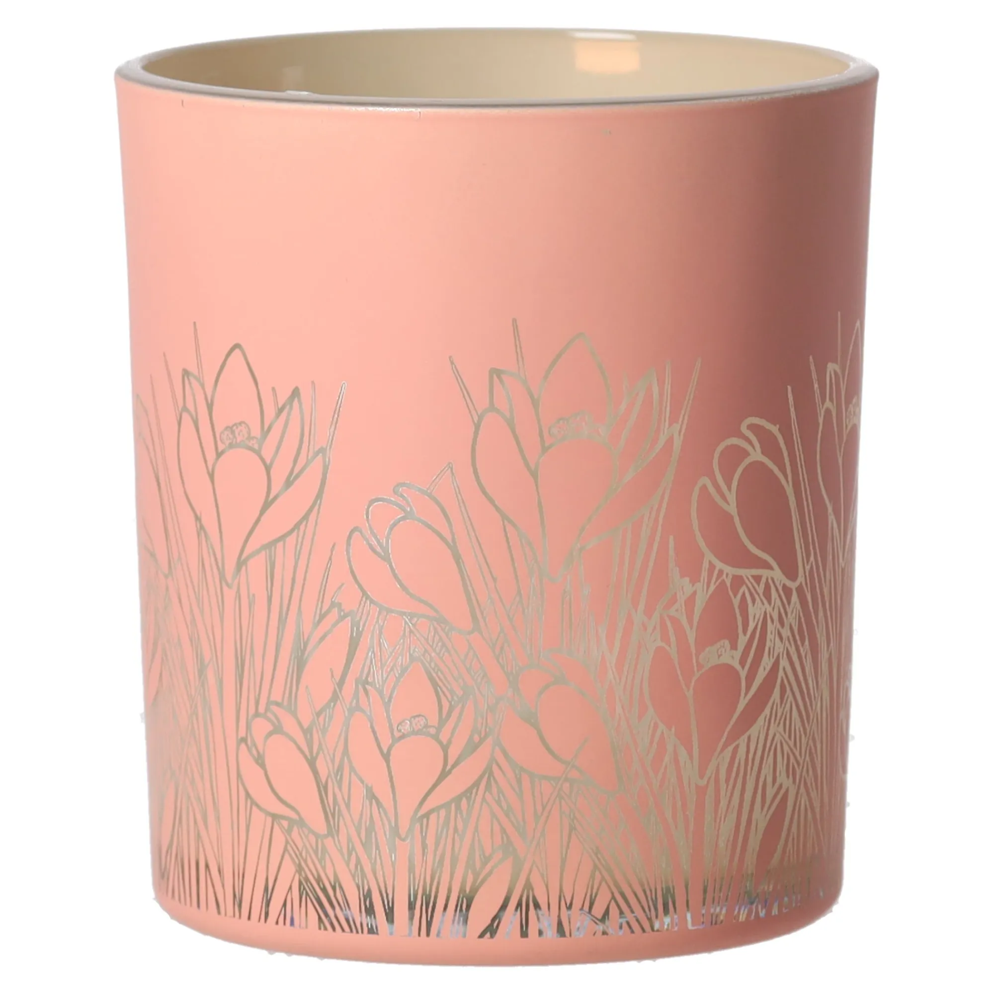 Van Cranenbroek Kaarsen>Theelichthouder pink garden 8 x 10 cm