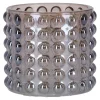Natural Collections Kaarsen>Theelichthouder van bruin glas 7 x 7 x 6 cm 3 assorti