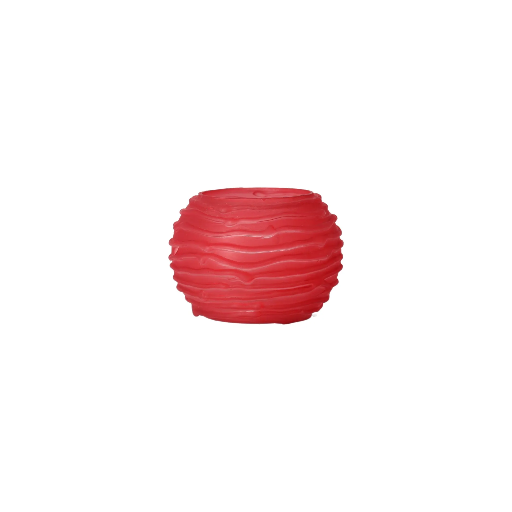 Natural Collections Kaarsen>Theelichthouder van glas rood 10 x 10 x 8 cm