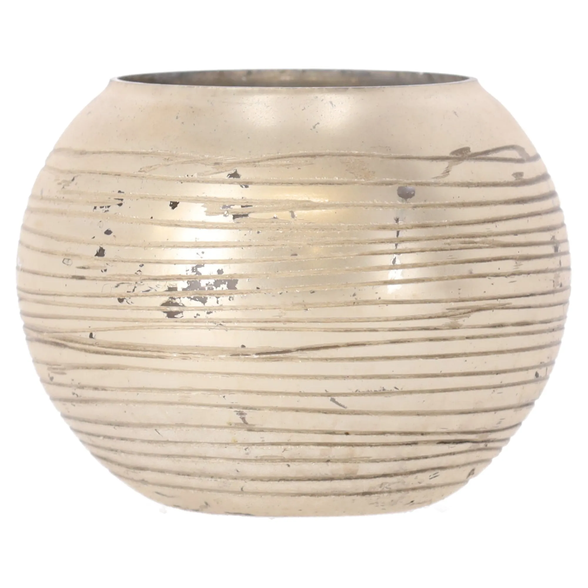 Natural Collections Kaarsen>Theelichthouder van glas, zilver, 10 cm 2 assorti