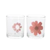 O'malley Kaarsen>Theelichtouder glas bloem roze 8 cm