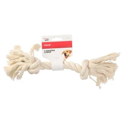 Friendly Pet Hondenspeelgoed>Touw hond wit 2 knopen large
