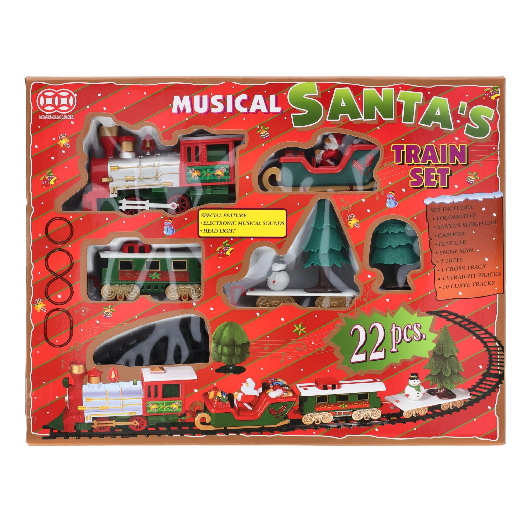 Kerstdecoratie>Trein X-mas Santa express 260 cm