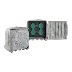 Diamant Stekkerdoos En Verlengsnoeren>Tuincontactdoos steen 4x230V BE
