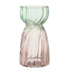 Mica Decorations Vazen En Potten>Vaas glas Alizon roze 25 x 13 cm