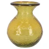 Natural Collections Vazen En Potten>Vaas glas recycle 18 cm geel