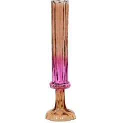 Decoris Vazen En Potten>Vaas glas recycle roze 33 cm