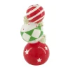 Natural Collections Kerstdecoratie>Vaas Kerstbal rood groen 21cm