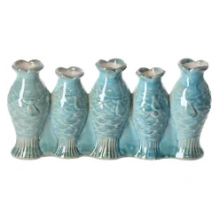 Natural Collections Vazen En Potten>Vaas vis 24 cm 2 assorti