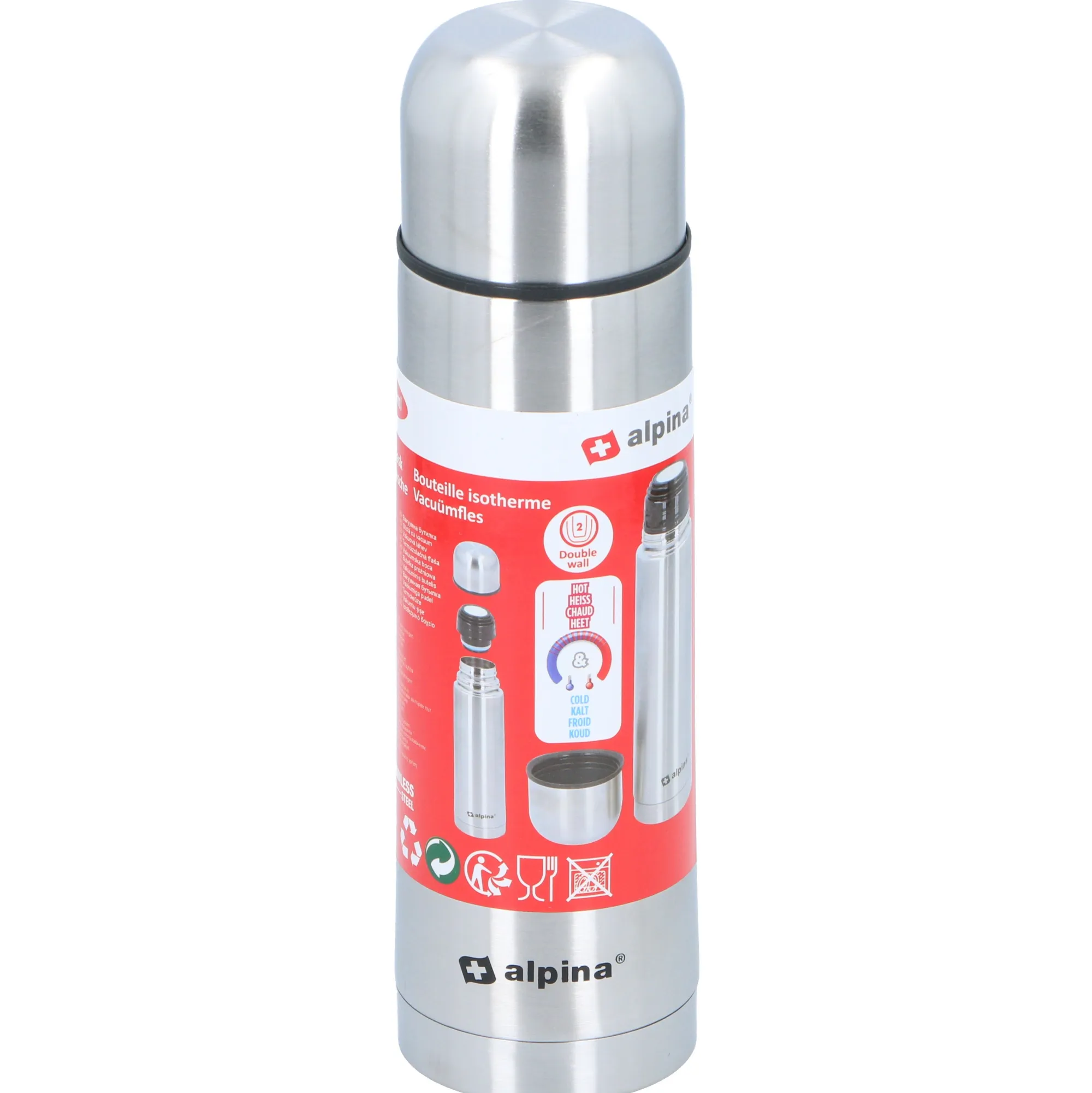 Alpina Koken & Tafelen>Vacuumfles 480ml 24.5x6.8cm