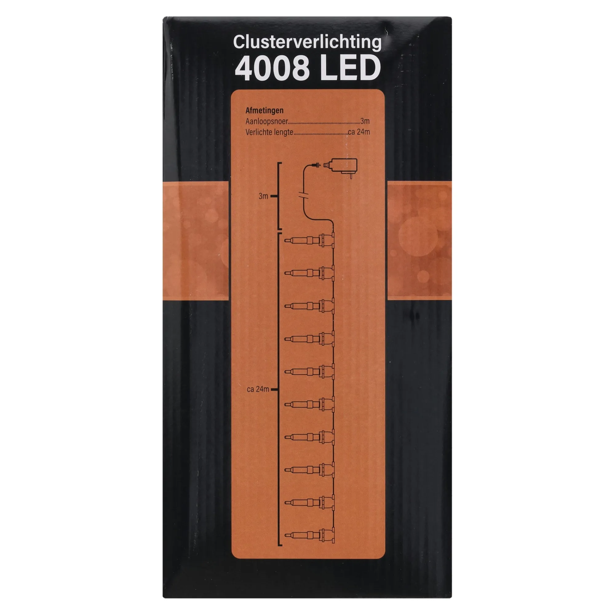 O'malley Kerstverlichting>Verlichting cluster 4008 LED classic gold
