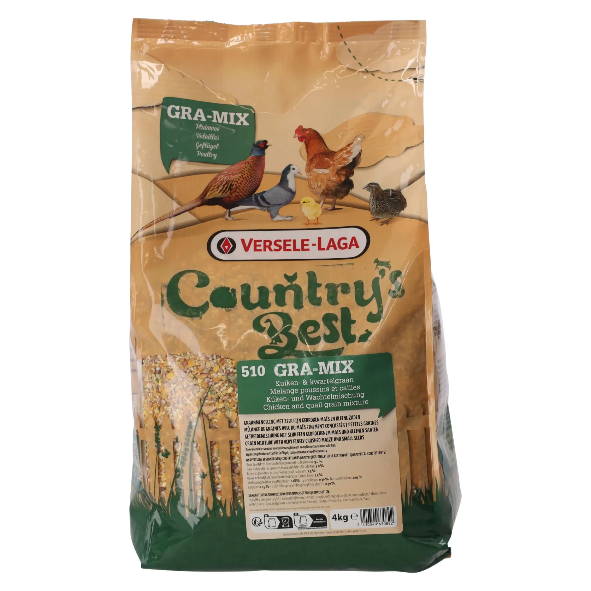 Versele Laga Vogelvoer>Voeder voor pluimvee, kuikens en kwartels 4 kg