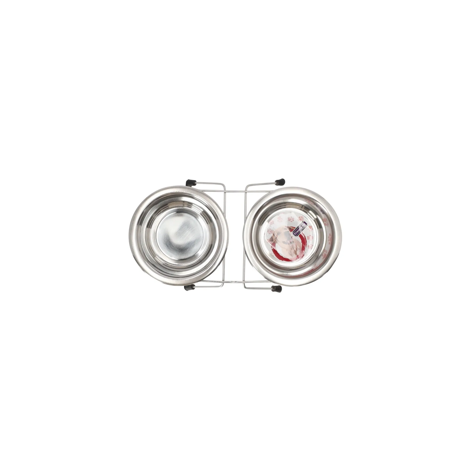 Friendly Pet Voerbak Kat>Voederbak duo met houder 13cm RW006