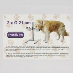 Friendly Pet Drink- En Voerbak Hond>Voederbak duo met staander M RW007