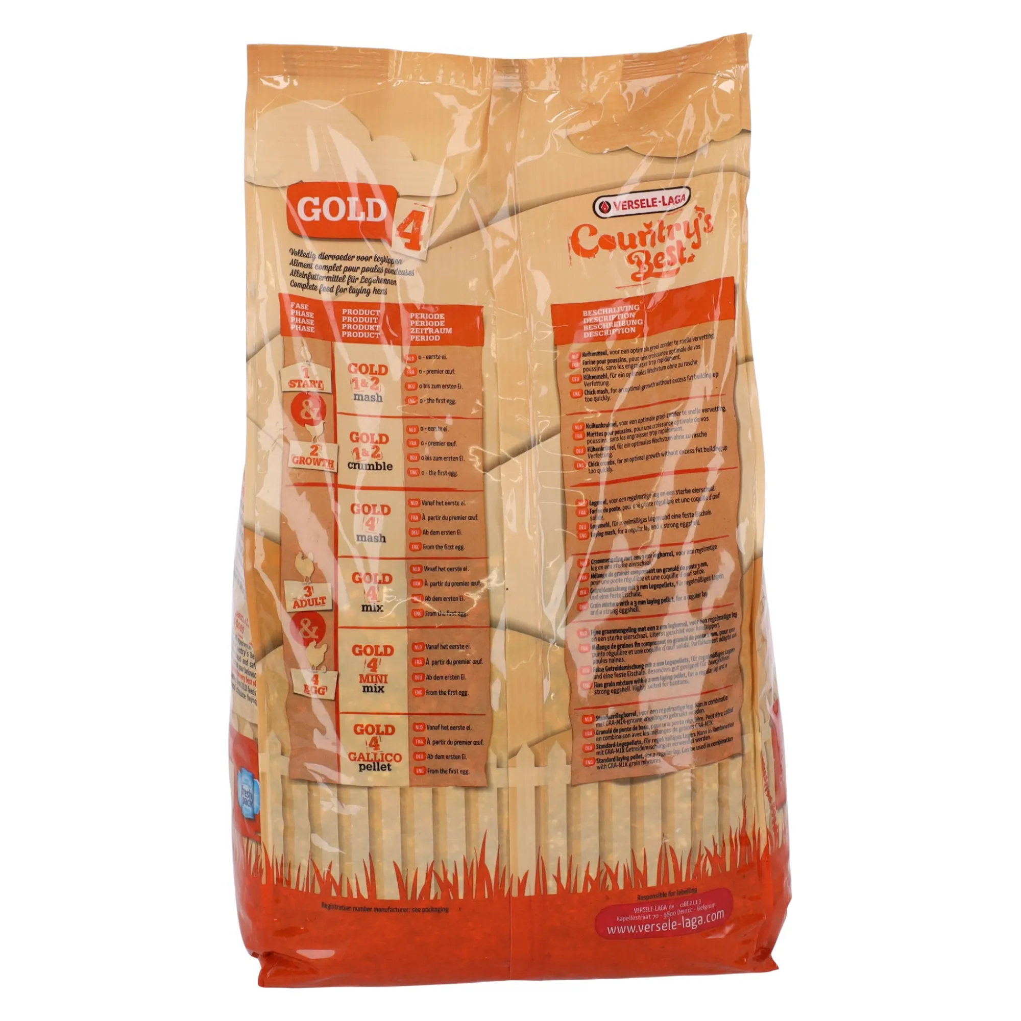 Versele Laga Vogelvoer>Voer pluimvee gold 4 mix 5 kg Country Best