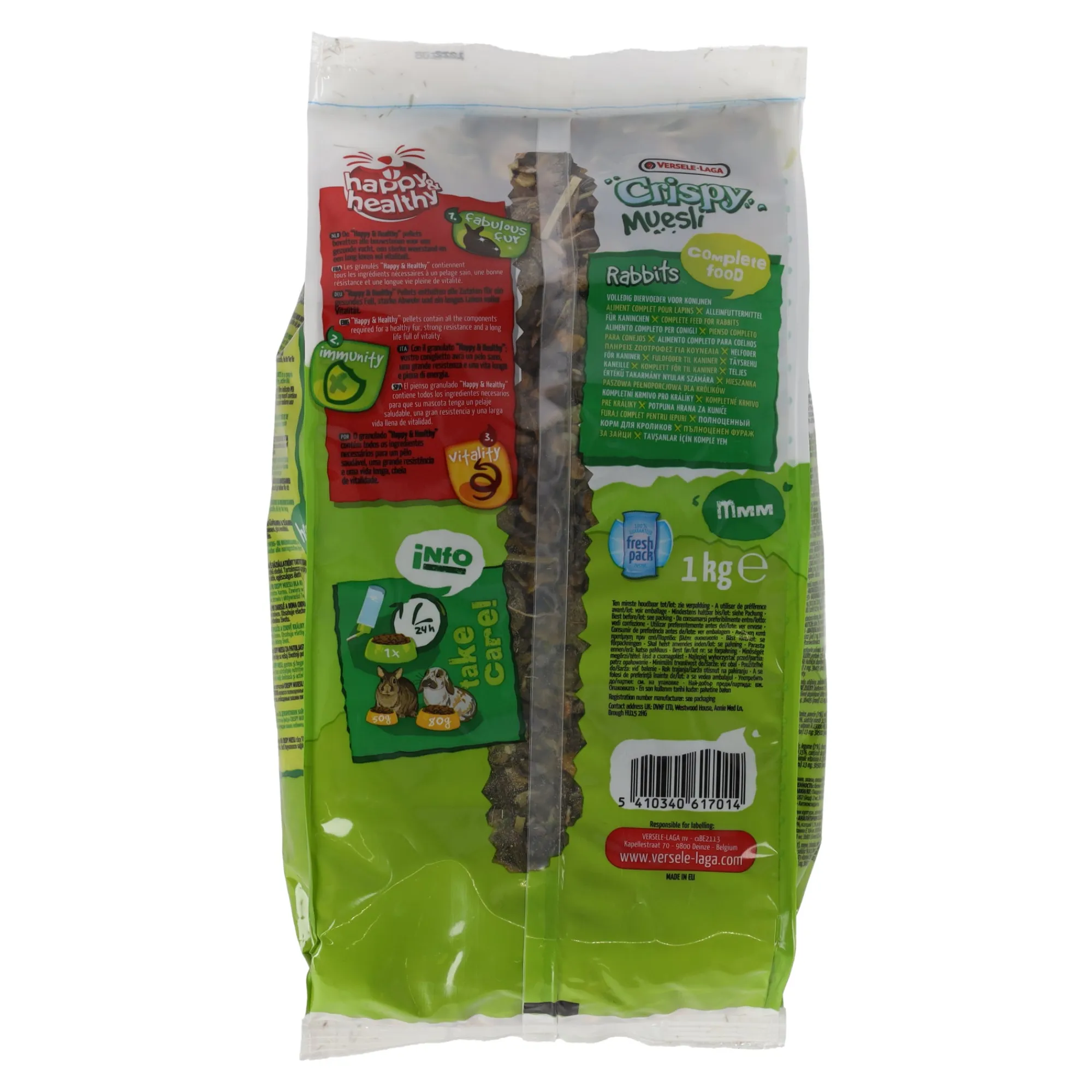 Versele Laga Knaagdiervoer>Voer voor knaagdieren en konijnen - muesli - 1 kg