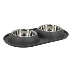 Friendly Pet Drink- En Voerbak Hond>Voerbak duo rond Grafa 2x500ml d.grijs FP