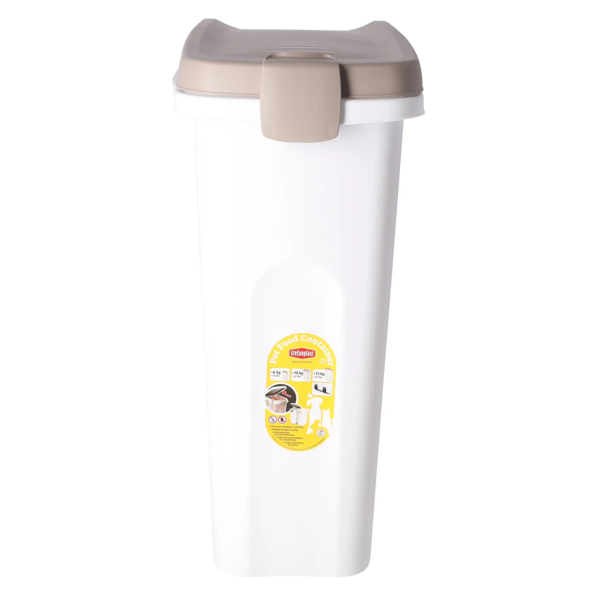 Stefanplast Kip|Overige Tuindieren>Voerton 7 L wit/taupe