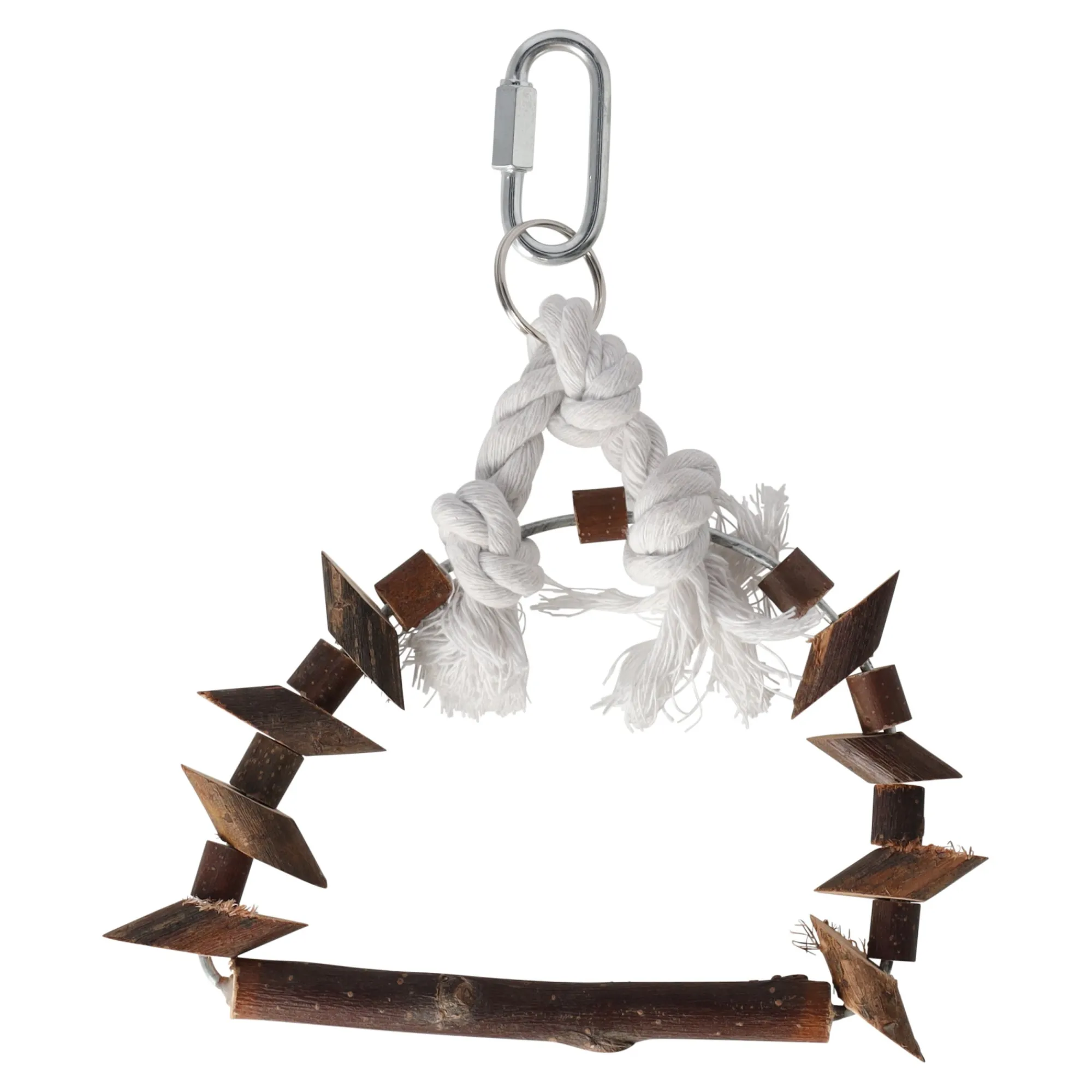 Friendly Pet Vogelspeelgoed>Vogel schommel boog touw+hout 20cm