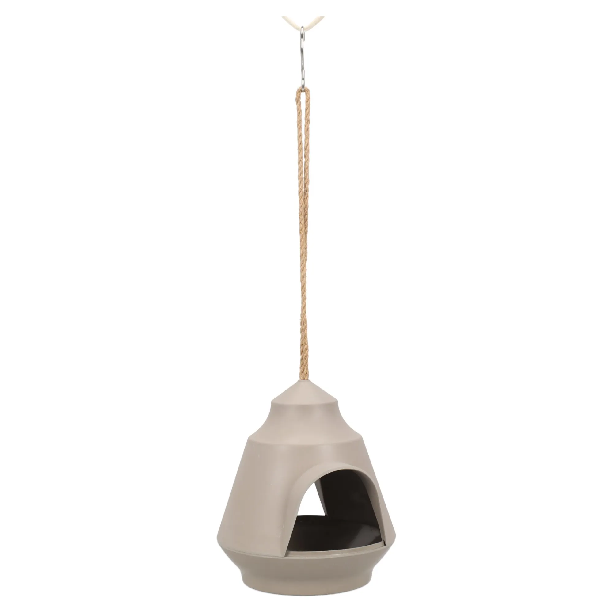 Gusta Vogelhuisjes>Vogelvoederhuis 18 cm taupe