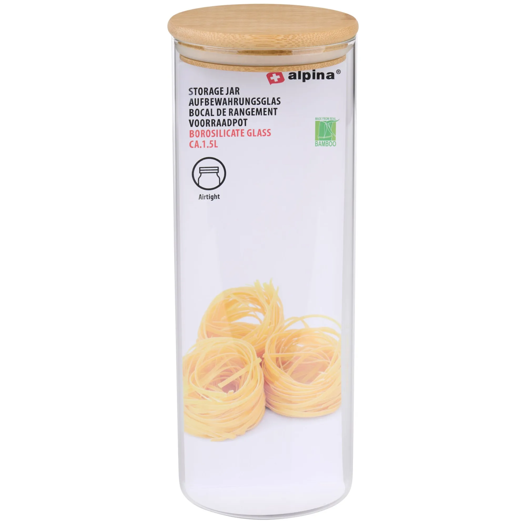 Alpina Koken & Tafelen>Voorraadpot glas 1,5L