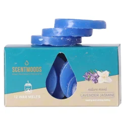 Scentmoods Kaarsen>Waxmelts lavendel jasmijn 12 stuks