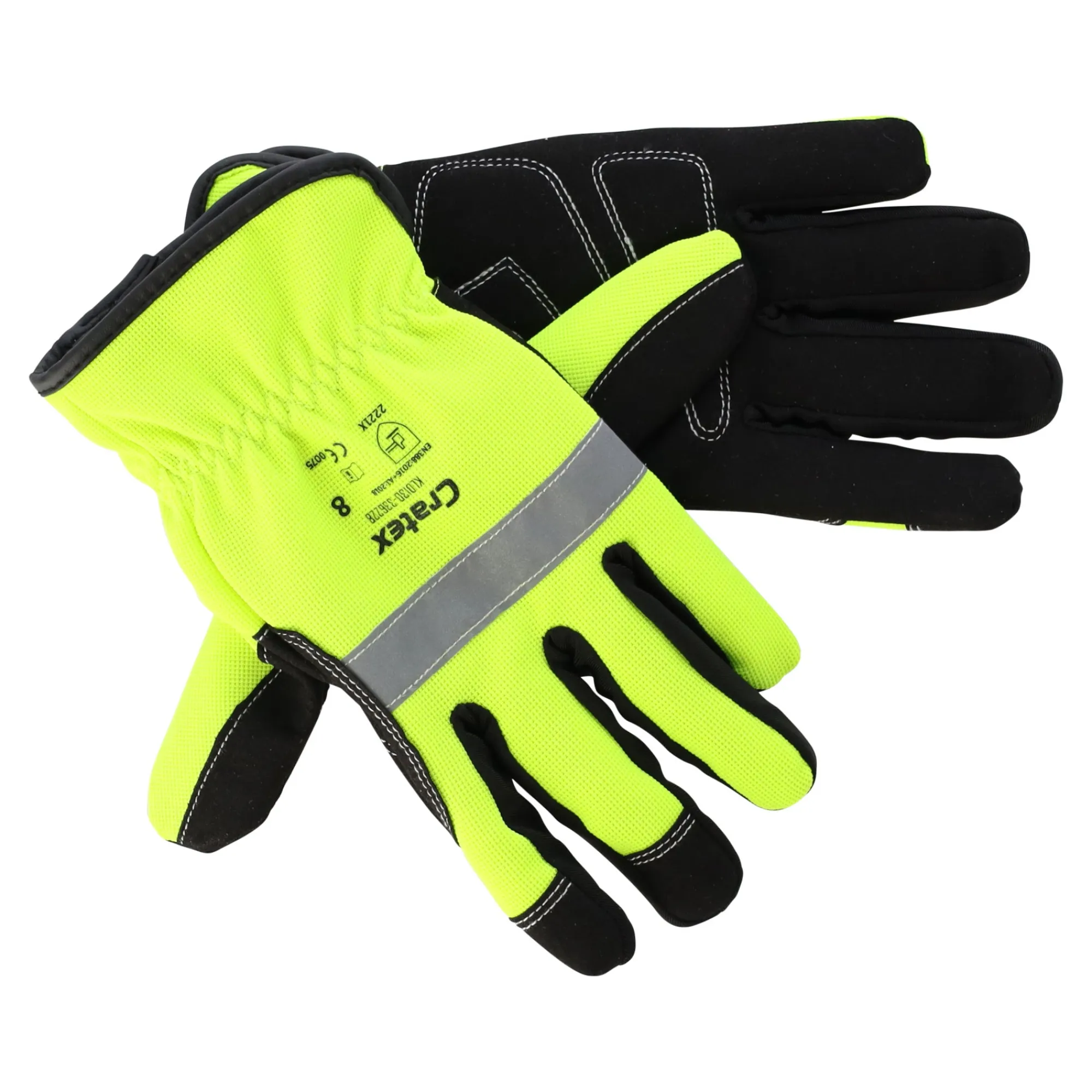 Cratex Werkhandschoenen|Werkhandschoenen>Werkhandschoen fluo geel 8