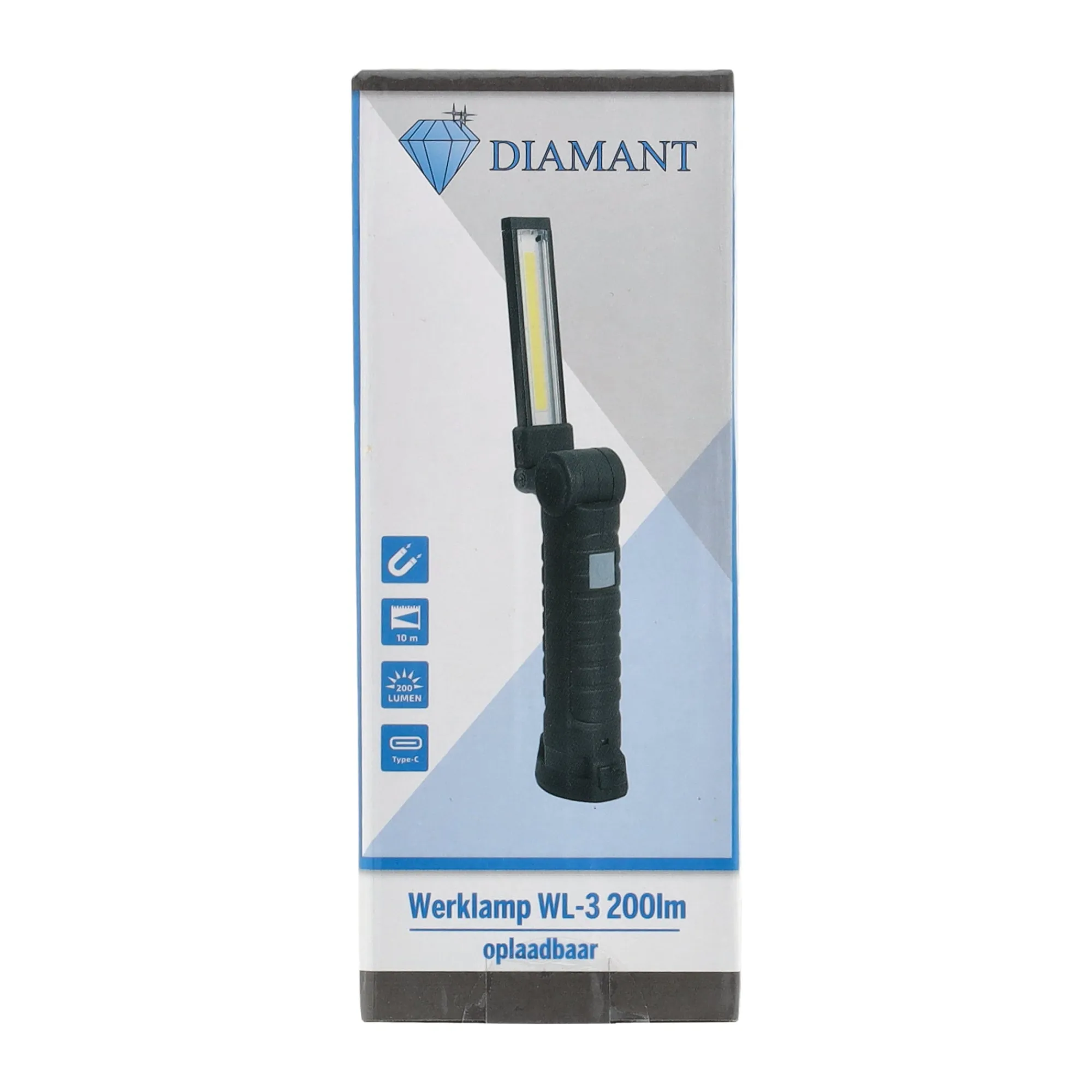Diamant Bouwlampen>Werklamp WL-3 200lm oplaadbaar