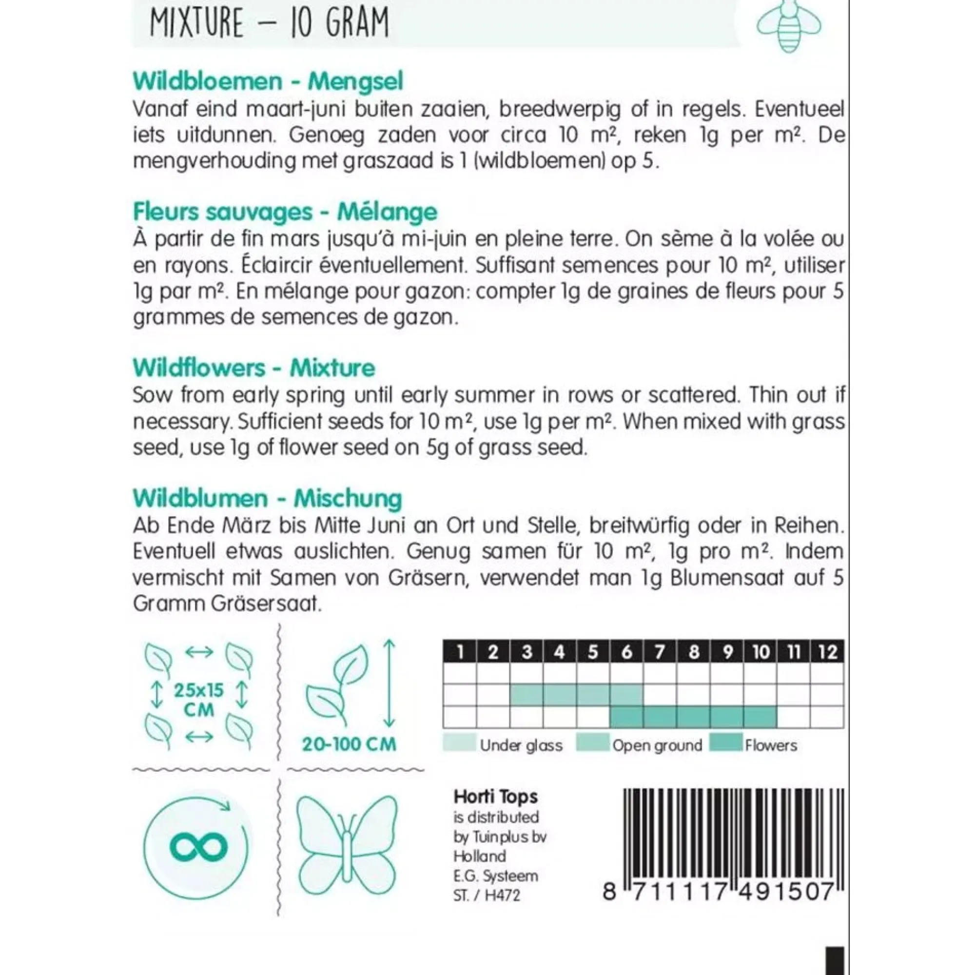 Horti Tops Moestuin>Wildbloemen mix 10g